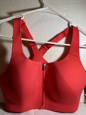 Victoria's Secret Red Front-Zip Crossback Sports Bra